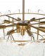 Lampa wisząca Beliani Żyrandol TEMASH Szkło Mosiężny 7