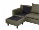 Narożnik dla 3 osób ELVENES Ciemnozielony Prawostronny 8