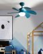 Wentylator sufitowy z lampą LOGAR Z pilotem Niebieski 4