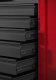 Warsztatowo-narzędziowa szafa metalowa DAREK, 920 x 1850 x 500 mm, antracytowo-czerwona 4