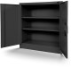 Szafka stalowa do biura BEATA, 900 x 930 x 400 mm, antracytowa 4