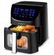 FRYTKOWNICA BEZTŁUSZCZOWA AIR FRYER FRYTOWNICA DUŻA 8L 2000W DUŻA MISA XL 4
