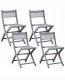 Zestaw 4 krzeseł ogrodowych TALCA Ciemnoszary 1