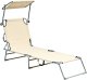 Leżak ogrodowy FOLIGNO Metal Beżowy 5