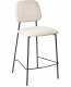 Zestaw 2 krzeseł barowych DUETTE Welur Jasnobeżowy 4