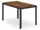 Leobert Zestaw Stół TESSA 120cm x 60cm - rustykalny / czarne nogi + 4 krzesła WAT czarne / nogi czarne 2