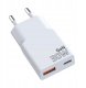 Ładowarka sieciowa 1 x USB, 1 x USB-C Quick Charge 3.0 30W SUPER SLIM biała 1