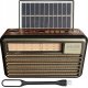 PS Radio przenośne Liwa Retro z panelam solarnym(MK-193BT), FM, Bluetooth, USB, SD, AUX, lampka USB, szare 1