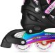 NH10905 4w1 ŁYŻWOROLKI LED RÓŻOWE Z WYM. PŁOZĄ HOKEJOWĄ RAINBOW ROZM. L(39-42) NILS EXTREME 6