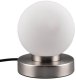 Lampa stołowa RL Light Lampka nocna Prinz R54011001 RL Light kula bańka ball srebrna biała 2