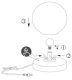 Lampa stołowa RL Light Lampka nocna Prinz R54011001 RL Light kula bańka ball srebrna biała 6