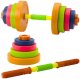 LeanToys Sztanga Dla Dzieci Pianka Antypoślizgowa 8 Talerzy Plastikowa Kolorowa LEAN Toys 1