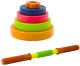 LeanToys Sztanga Dla Dzieci Pianka Antypoślizgowa 8 Talerzy Plastikowa Kolorowa LEAN Toys 2