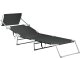 Leżak ogrodowy FOLIGNO Rozkładany Metal Czarny 5