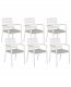 Zestaw 6 krzeseł ogrodowych z poduszkami TAVIANO Metal Szary 1