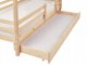 Łóżko piętrowe z szufladami Domek Drewno sosnowe GIRGOLS 90 x 200 cm ze schowkiem Jasnobrązowy 11