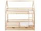 Łóżko piętrowe z szufladami Domek Drewno sosnowe GIRGOLS 90 x 200 cm ze schowkiem Jasnobrązowy 4