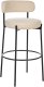 Zestaw 2 krzeseł barowych ALLISON Boucle Jasnobeżowy 5