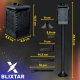 Blixstar BLIXTAR 8x Lampa Solarna 3w1 Ogrodowa LED, Lampion, Pochodnia Efekt Płomienia Latarnia 9