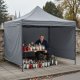 Springos Namiot handlowy 3x3 m pawilon targowy ekspresowy na imprezy, catering szary UNIWERSALNY 2