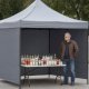 Springos Namiot handlowy 3x3 m pawilon targowy ekspresowy na imprezy, catering szary UNIWERSALNY 29