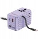 Verbatim Travel Adapter EU/UK/US GaN 1xUSB-C/1xUSB-A/2xUSB-C PD 70W purple 30188 1