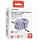 Verbatim Travel Adapter EU/UK/US GaN 1xUSB-C/1xUSB-A/2xUSB-C PD 70W purple 30188 5