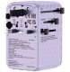 Verbatim Travel Adapter EU/UK/US GaN 2xUSB-C/2xUSB-A/1xUSB-C PD 100W purple 30193 5