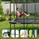 Trampolina ogrodowa Zipro Jump Pro Quadro z siatką wewnętrzną 366 x 244 cm 5