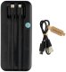 Power bank 10000 mAh ze zintegrowanymi kablami Turbopack 3