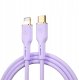 WIWU kabel YQ01 USB-C - Lightning 30W 1,2m fioletowy 1