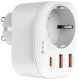 Devia gniazdo sieciowe ładowarka Smart PD 20W 1x USB-C 2x USB biała 7
