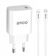 BWOO ładowarka sieciowa PD CDA159 USB-C + kabel USB-C - Lightning 20W biała 1