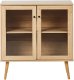 Szafka ze szklanymi drzwiami ALBANY 80 cm Jasnobrązowy 5
