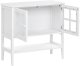 Szafka ze szklanymi drzwiami Z półką INLET Drewno 80 cm Biały 4