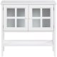 Szafka ze szklanymi drzwiami Z półką INLET Drewno 80 cm Biały 5