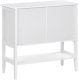 Szafka ze szklanymi drzwiami Z półką INLET Drewno 80 cm Biały 6