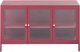 Szafka ze szklanymi drzwiami NEWPORT Metal 115 cm Bordowy 5
