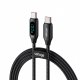 Kabel USB voltage USB-C - USB-C 1 m Czarny (VEKD100CC100BK) 1