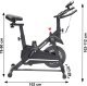 Rower treningowy cardio domowy stacjonarny Bauerkraft koło zamachowe 4kg biały 14