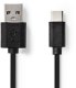 Kabel USB Nedis USB-C - USB-A 3 m Czarny (CCGB60600BK30) 2