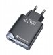 Ładowarka sieciowa do telefonu Forcell F-Energy Ultra Slim GaN III USB C + USB A PD QC4.0 3A 45W B245202(1A1C) czarna 1