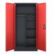 Szafa gospodarcza zamykana DAWID 900 x 1850 x 450 mm, antracytowo-czerwona 5
