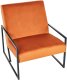 Fotel DELARY Welur Pomarańczowy 6