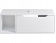 Wisząca szafka pod umywalkę CASCAVEL 80 cm Biały 6