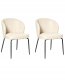Beliani Zestaw 2 krzeseł do jadalni ZANA Jasnobeżowy 1