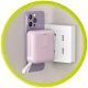 Mobile Origin Powerbank & Travel Charger, Lightning/USB-C Cable, MagSafe/AW/iPhone Compatible, pink 11