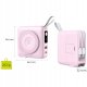 Mobile Origin Powerbank & Travel Charger, Lightning/USB-C Cable, MagSafe/AW/iPhone Compatible, pink 12