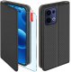 krainaGSM Etui z klapką do Oppo Reno 13 5G Zamykane Czarne Futerał + Szkło 9H 1