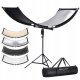 Blenda Fotograficzna Studio 4w1 Zakrzywiona W Kształcie Litery U 180x60cm + Statyw Stojak K&f / Kf18.0012 / Curved Reflectors 3